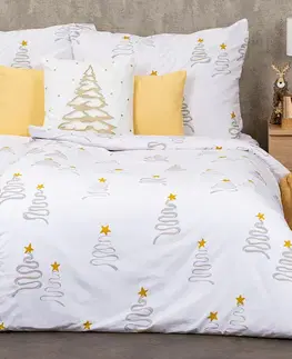 4Home Vánoční bavlněné povlečení Christmas tree, 140 x 220 cm, 70 x 90 cm