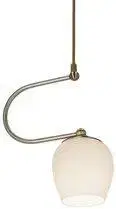 Závěsná lampa Serano patinovaná 1x60W E27 bílé stínidlo