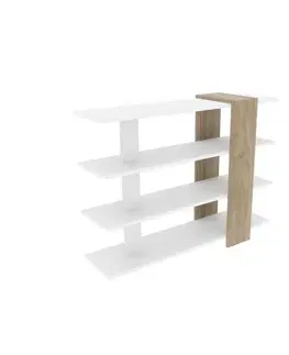 Knihovna Nur White and Walnut