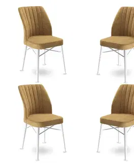 Sada židlí (4 kusy) Flex - Cappuccino, White
