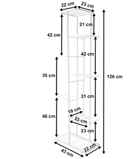 4Home Stojan na květiny Level, bílá