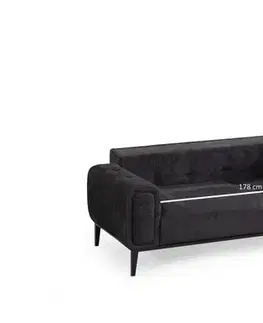Trojmístná rozkládací pohovka Athena 3 Seater - Black