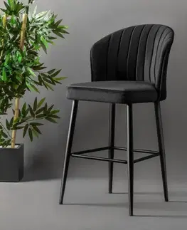 Sada barových židlí Rubi Black and Black, 2 ks, 2 ks
