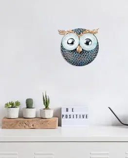 Dekorativní kovový doplněk na zeď Owl 3 - Silver