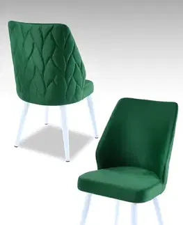 Sada židlí (4 kusy) Pufi - Green, White