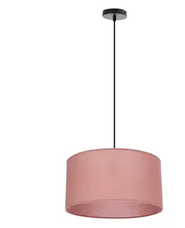 Závěsná lampa SHANTI černá 1x40 E27 stínidlo vřes