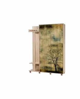 Věšák se skříní Garmanto Tree Sonoma Oak Double