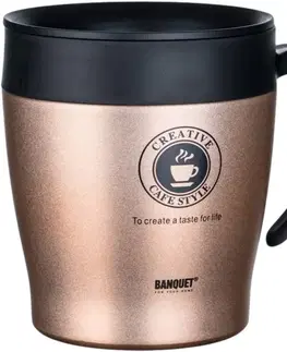 Banquet Termohrnek cestovní TAZZA 330 ml, hnědá