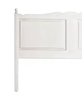 Estila Vyřezávané provence čelo postele Antibes I z masivního dřeva bílé 157cm