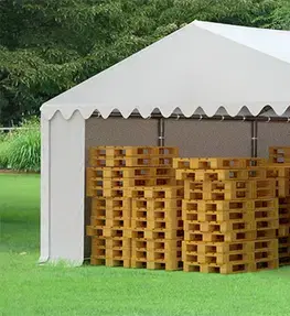 Skladový stan 5x6m bílá EKONOMY