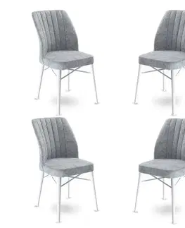 Sada židlí (4 kusy) Flex - Grey, White