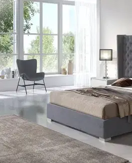 Estila Moderní exkluzivní manželská postel Frida s čalouněním s chesterfield prošíváním 150-180cm