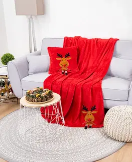 4Home Vánoční deka Happy Reindeer, 150 x 200 cm