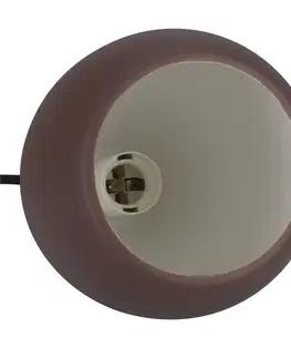 Závěsná lampa hnědá kov/dřevo E27 Flen Ledea