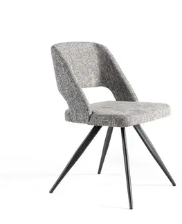 Estila Stylová jídelní židle Forma Moderna šedá 82cm