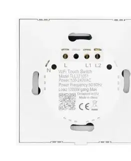 Tellur WiFi Smart Spínač, 2 porty, 1800 W, 10 A., bílý