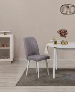 Jídelní set s rozkládacím stolem a židlemi (3 kusy) Vina 0701 - White, Grey