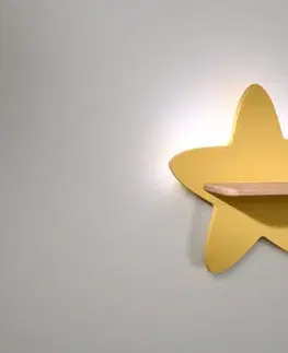 LED 5W nástěnná lampa pro děti žlutošedá hvězda Hvězda