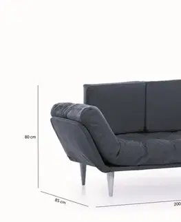 Trojmístná rozkládací pohovka Nina Daybed - Dark Red GR105