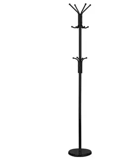 Kovový věšák Viborg chrom, 180 cm, černý