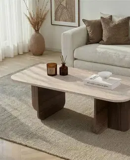 Konferenční stolek Kairo Travertine , Venezia Walnut