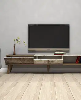 Televizní stolek Milan White Marble