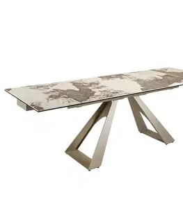 Estila Luxusní moderní obdélníkový rozkládací jídelní stůl Vita Naturale s deskou s mramorovým designem 160 - 200 - 240 cm