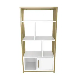Knihovna Valero - White, Gold
