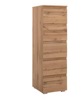 Komoda 5 zásuvek IMAGE 6 zlatý dub
