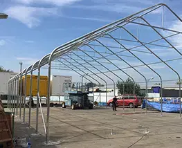Skladová hala 10x20m PVC šedá - nehořlavá