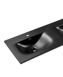 ArtCom Keramické umyvadlo SKY1 120D | černý mat 120 cm