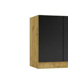 Artstolk Kuchyňská linka ISABEL C | 200 cm dub artisan/černá