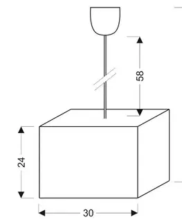 Stropní závěsná lampa 1X60W E27 krémová BASIC