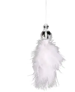 Závěsný andělíček z peří, 17 cm