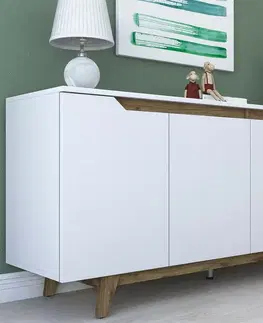 Skříňka Good White and Walnut