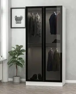 Šatní skříň Kale Glass Black - 190
