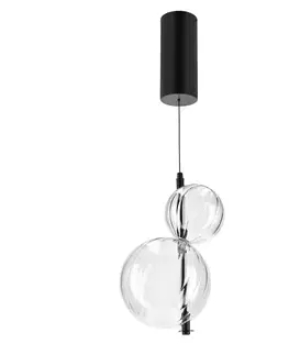PLAYA lampa wisząca czarny 10W LED 3000K klosz bezbarwny