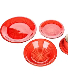 Banquet 30dílná jídelní sada Spiral Red