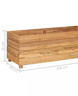 Zahradní truhlík teakové dřevo Dekorhome