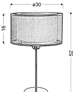 Stolní lampa chrom 3 Piano