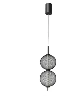 Drátěná závěsná lampa PUMA s kulovými stínidly 14 x 38 cm – designové osvětlení obývacího pokoje LED 3000K