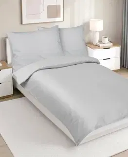 Bellatex Saténové povlečení Lux sv. šedá, 140 × 200, 70 × 90 cm