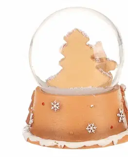 Vánoční sněžítko Perníkový Santa Claus, polyresin, 9 cm