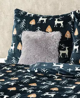 4Home Povlečení mikroflanel Nordic Deer, 140 x 200 cm, 70 x 90 cm