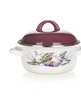 Banquet LAVENDER smaltovaný kastrol 22 cm, pr. 22 cm