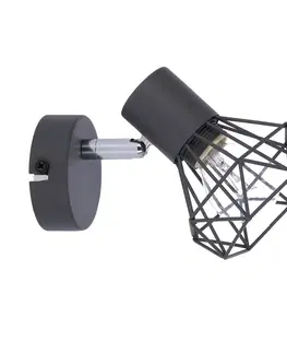Nástěnná lampa Verve s jedním šedým drátem 1X40W E14