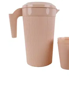 PROHOME - Džbán 2,4l a 4 kelímky 250ml různé barvy