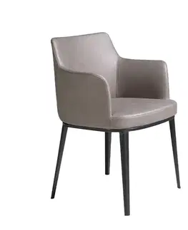 Estila Stylová jídelní židle Vita Naturale norková šedá 80cm