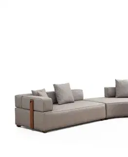 Rohová sedací souprava Gondol-4 (CHL-SOL-CHL-SAĞ-3R) - Grey