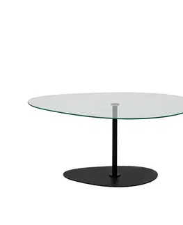 Konferenční stolek Porto - Transparent, Black